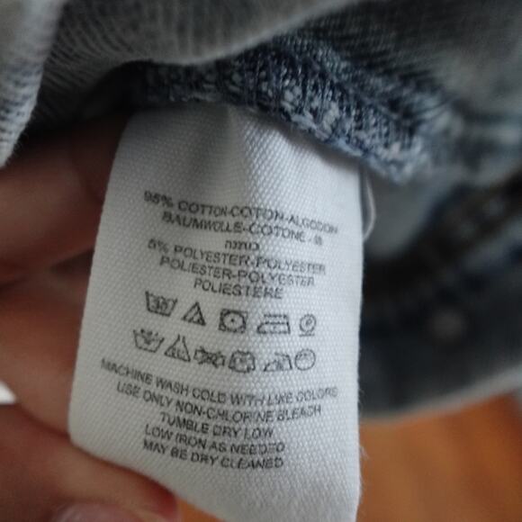 Free People Rumors Denim Jacket Size S Boho Cotton Blend Grunge Light Wash - Picture 12 of 14